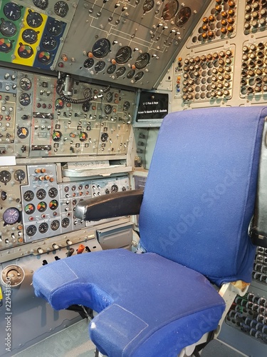 Airplane interior- engineer seat photo