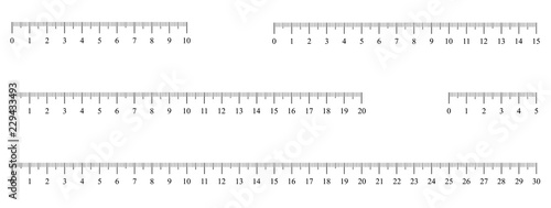 Ruler scale set vector illustration