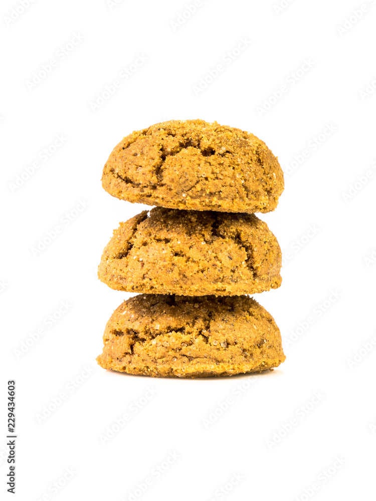 Pile of traditional pepernoten treats on white background Pile of traditional pepernoten treats on white background