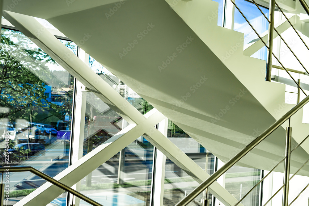 Naklejka premium Stairs in the office room