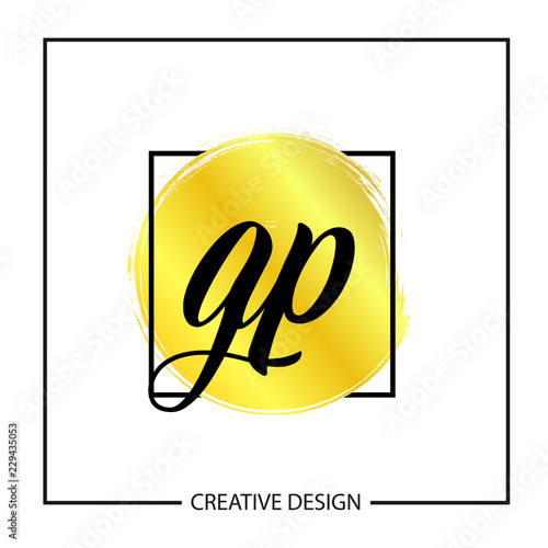 Initial Letter GP Logo Template Design