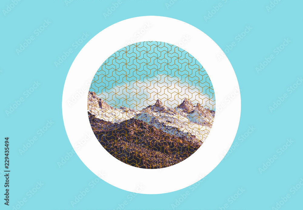 Geometric Photo Overlay Effects Set Stock Template | Adobe Stock