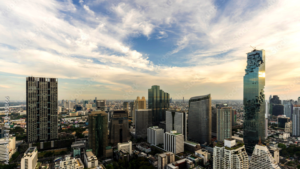 the Metropolitan Bangkok City downtown cityscape urban skyline - Cityscape Bangkok city Thailand