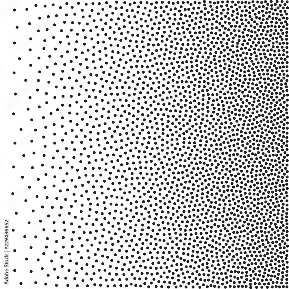 Halftone dotted background vector pattern. Chaotic circle dots isolated on the white background asymmetrical pattern Halftone dotted background vector pattern. Chaotic circle dots isolated on the white background asymmetrical pattern