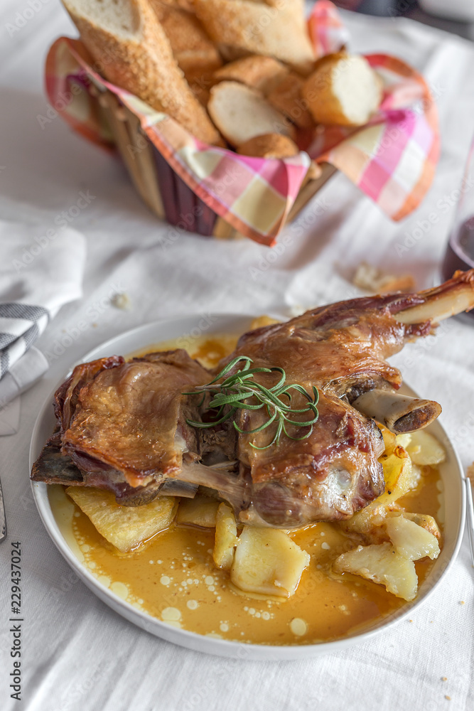 Roasted lamb with potatoes Roasted lamb with potatoes