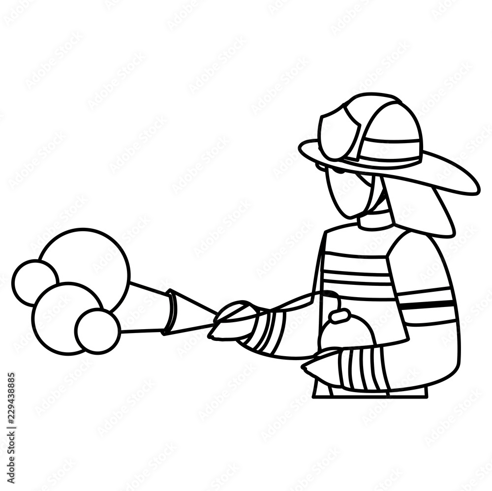 Fototapeta premium avatar fireman design