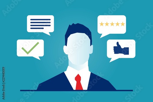 Man giving good review.