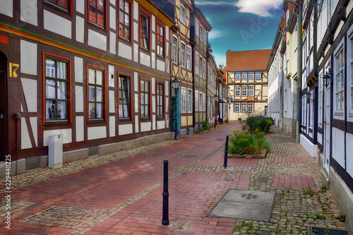 Fototapeta Naklejka Na Ścianę i Meble -  Historic city center of the city of Hameln or Hamelin in Germany