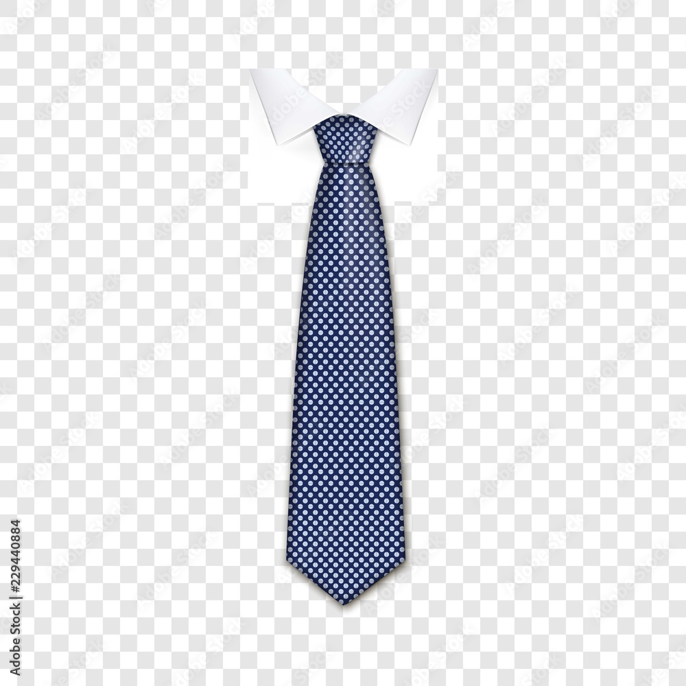 Blue tie icon. Realistic illustration of blue tie vector icon for web design on transparent background for web - obrazy, fototapety, plakaty 