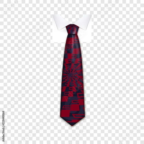 Abstract tie icon. Realistic illustration of abstract tie vector icon for web design on transparent background for web