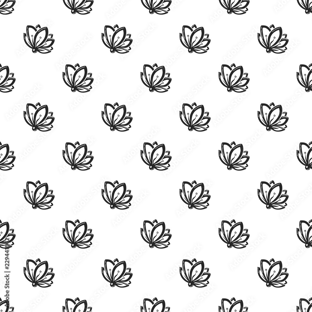 Lily flower pattern seamless repeat background for any web design