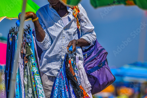 Fototapeta Naklejka Na Ścianę i Meble -  seller on the beach