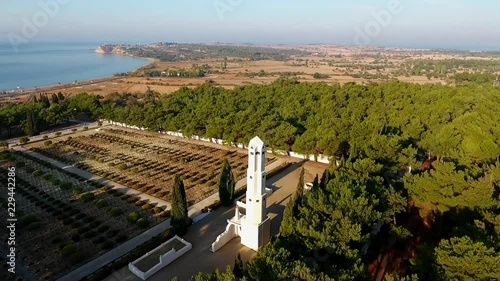 Morto Bay French Cemetery in Gallipoli - Turkey. photo