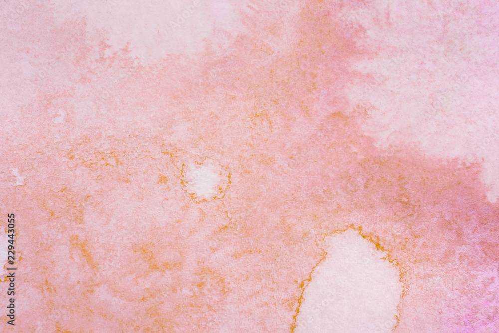 Fototapeta premium watercolor background orange light pink. with iridescent paint and texture