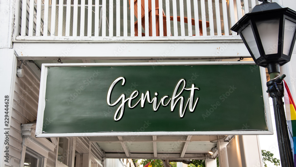 Obraz premium Schild 338 - Gericht