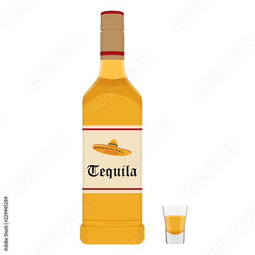 Tequila bottle vector