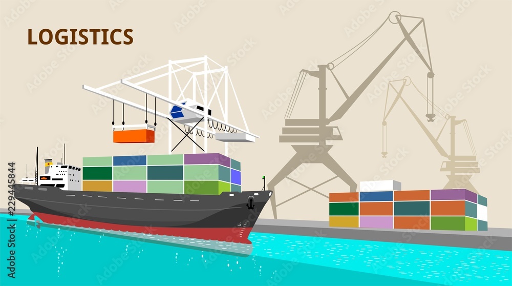 logistics port, ship, freight, warehouse, terminal, loading, unloading, truck, container ocean, sea, delivery truck lorry seaport truck transport logistics trucking car trailer cargo transportation logistics port, ship, freight, warehouse, terminal, loading, unloading, truck, container ocean, sea, delivery truck lorry seaport truck transport logistics trucking car trailer cargo transportation