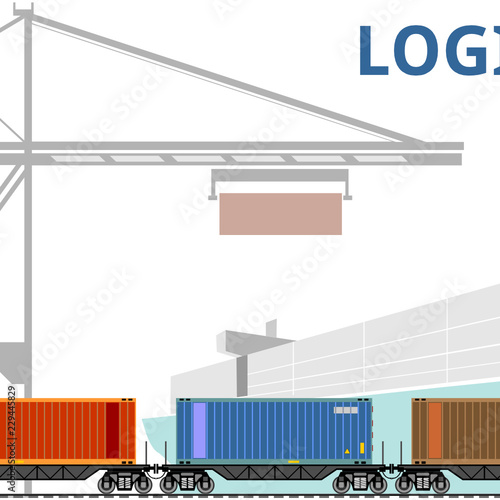 logistics port, ship, freight, warehouse, terminal, loading, unloading, truck, container ocean, sea, delivery truck lorry seaport truck transport logistics trucking car trailer cargo transportation