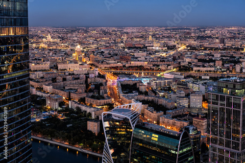 Canvas Print aerial view of moscow