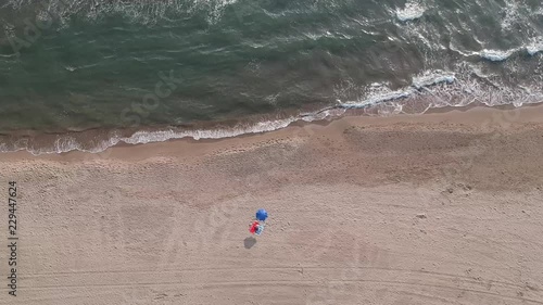 Spiaggia italiana dall'alto