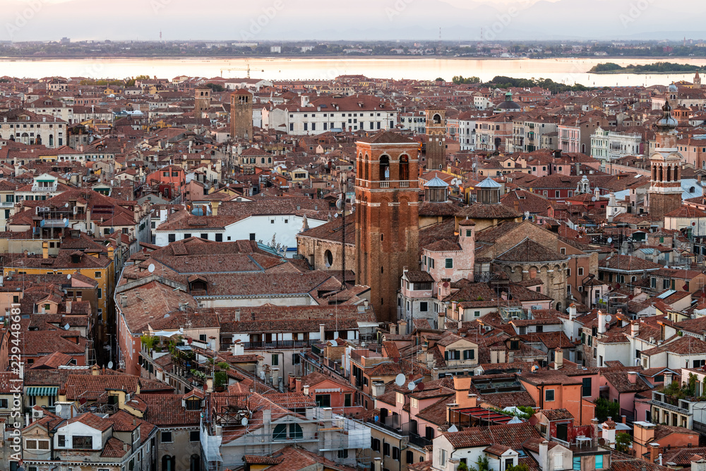 A panoramic view of Verona, Italy  aerial