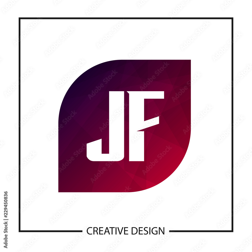 Initial Letter JF Logo Template Design Initial Letter JF Logo Template Design