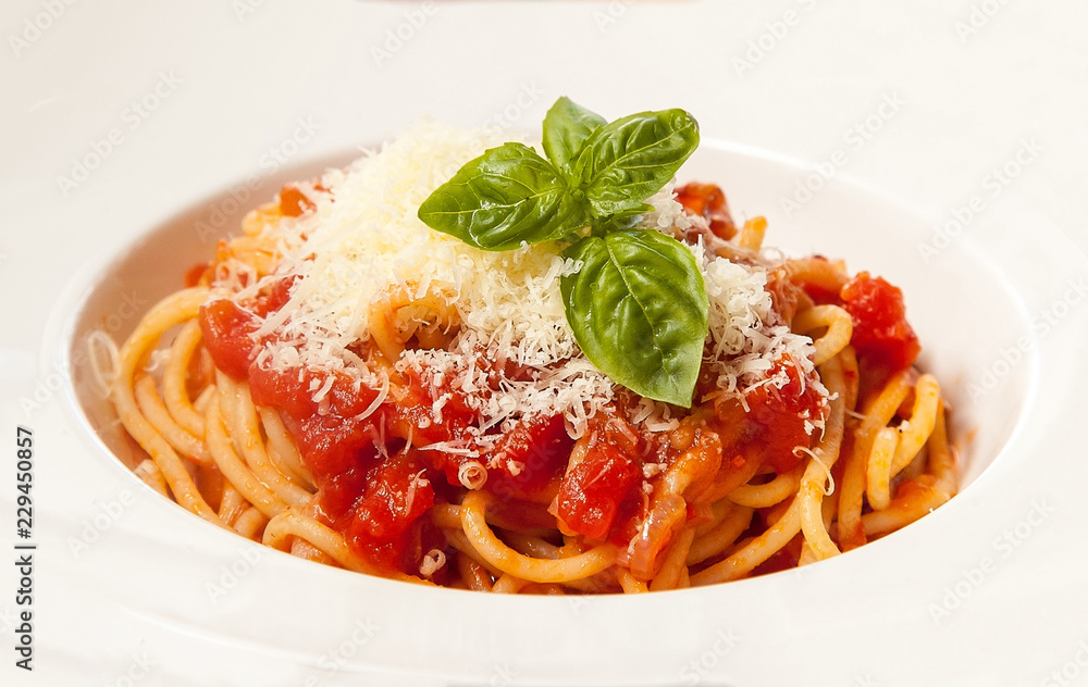 Pasta with tomato sauce and cheese Pasta with tomato sauce and cheese
