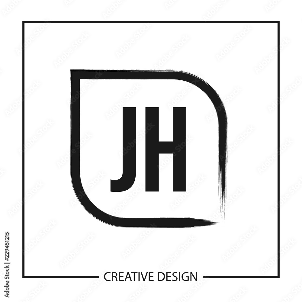 Initial Letter JH Logo Template Design