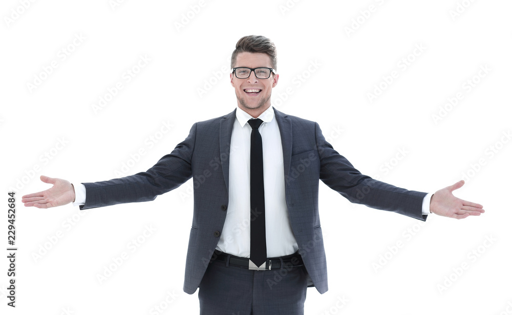happy businessman isolated on white background happy businessman isolated on white background