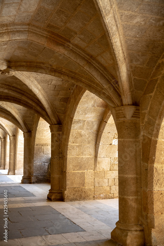 Arches in church, Greece