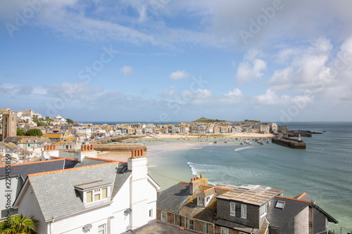 Houses alongside a beach in England