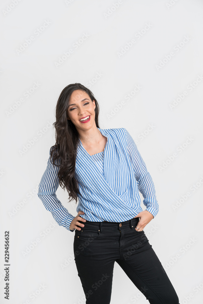 HSmiling portrait of a beautiful woman HSmiling portrait of a beautiful woman