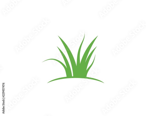 Fototapeta Naklejka Na Ścianę i Meble -  Grass logo vector
