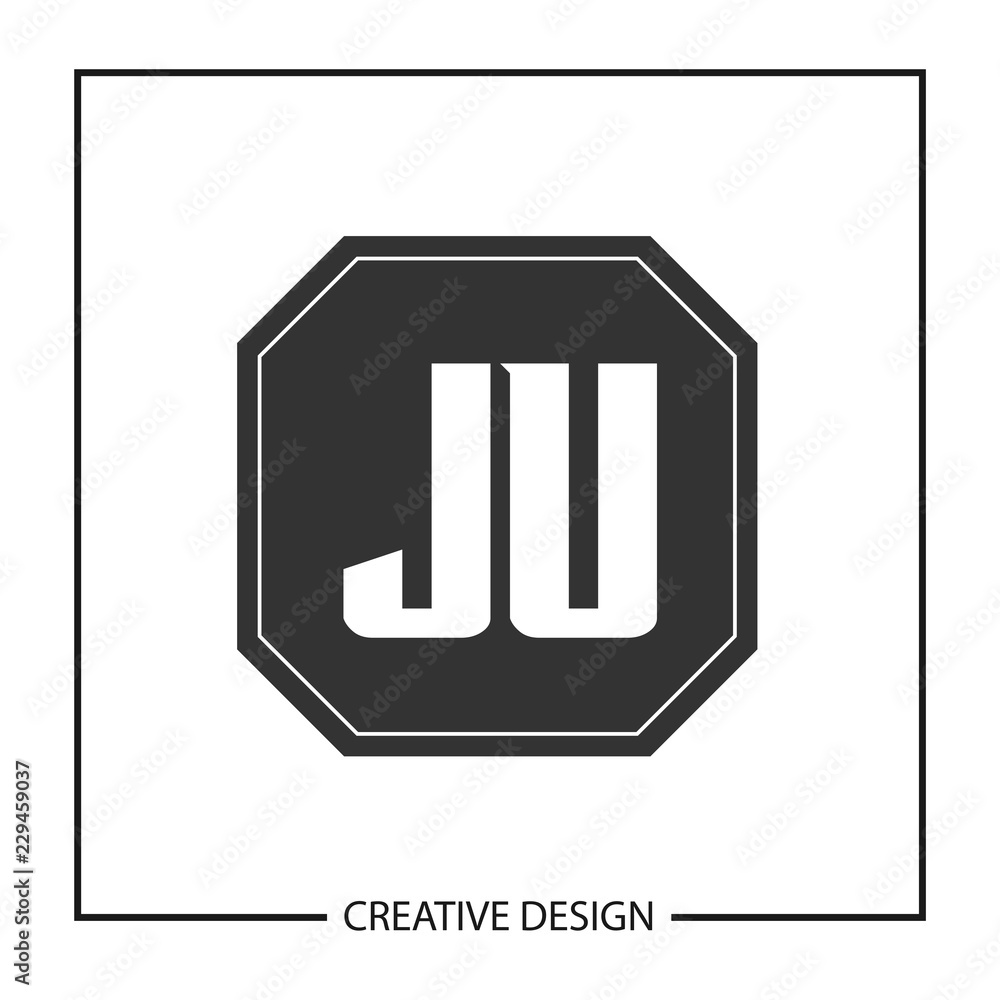 Initial Letter JU Logo Template Design