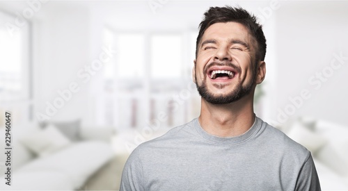Portrait of a happy Laughing young man