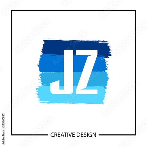 Initial Letter JZ Logo Template Design
