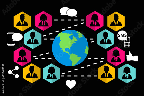 Connected people and the Earth