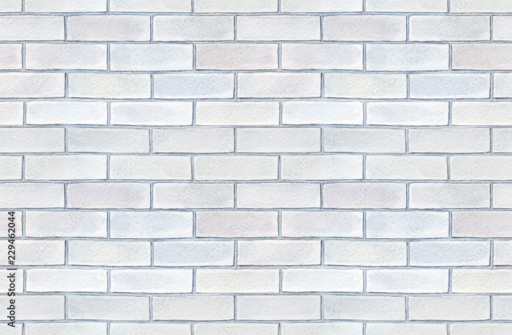 Seamless pattern of blank white brick wall. Hand painted watercolour graphic illustration, delicate shades of gray. Beautiful, cosy, abstract backdrop for design, signs, scrapbook, decoration, prints. Seamless pattern of blank white brick wall. Hand painted watercolour graphic illustration, delicate shades of gray. Beautiful, cosy, abstract backdrop for design, signs, scrapbook, decoration, prints.