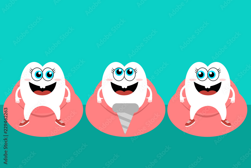 Fototapeta premium Cheerful cured teeth in mouth