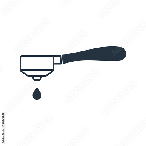 Portafilter isolated icon on white background, 400 coffee set, logo and sign