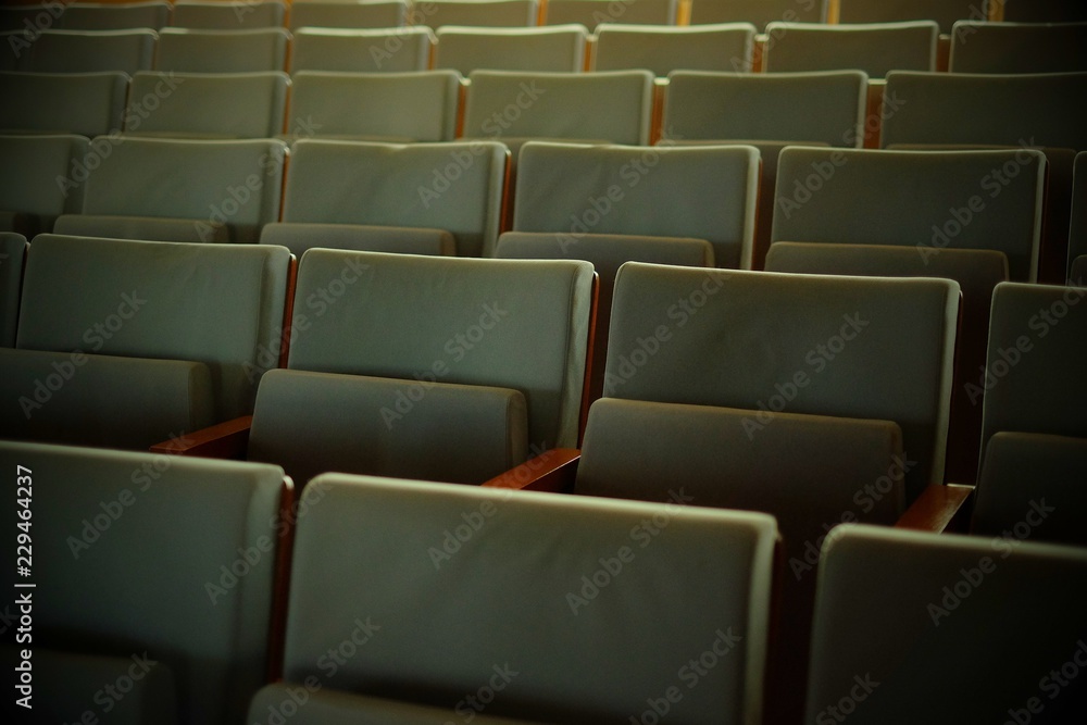 Fototapeta premium rows of red chairs