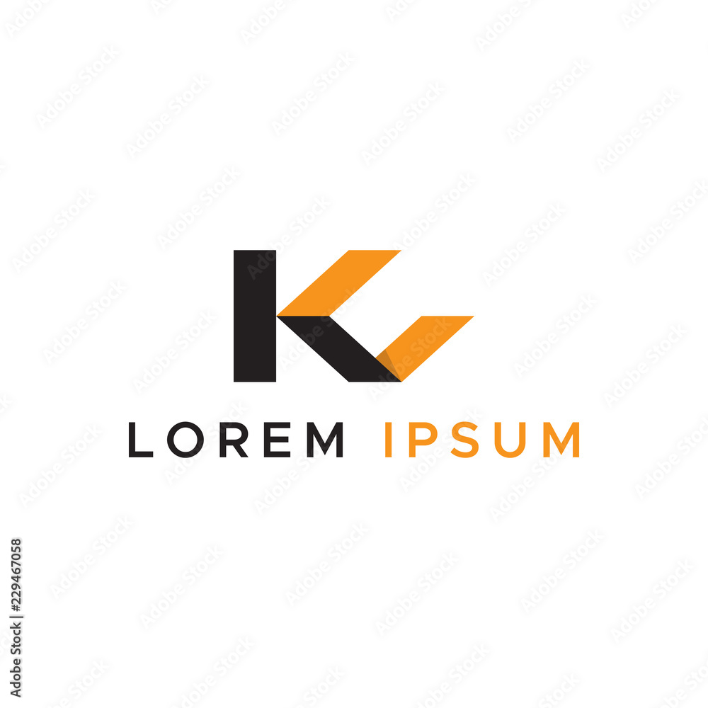 initial letter KC logo initial letter KC logo