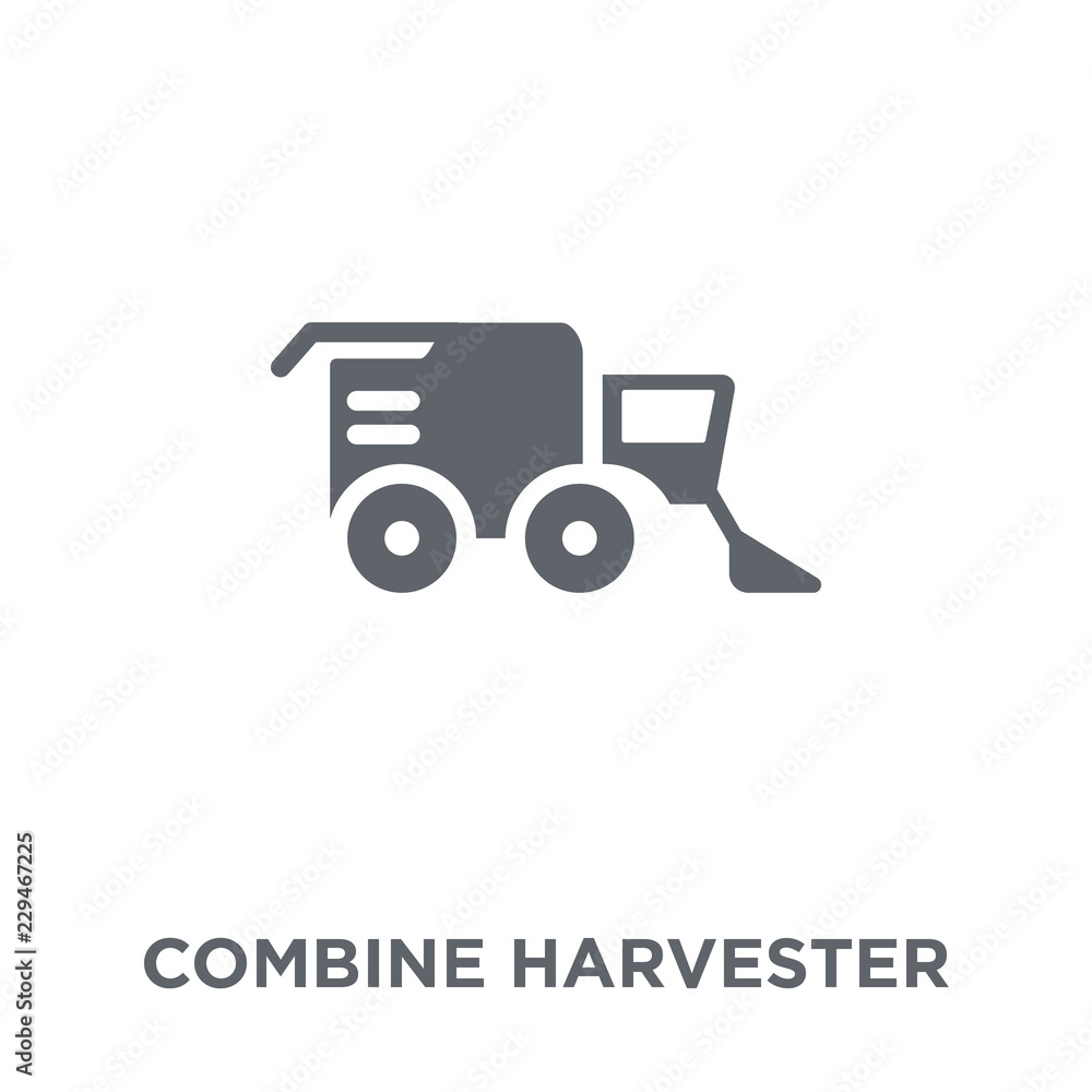 Combine harvester icon from Agriculture, Farming and Gardening collection.