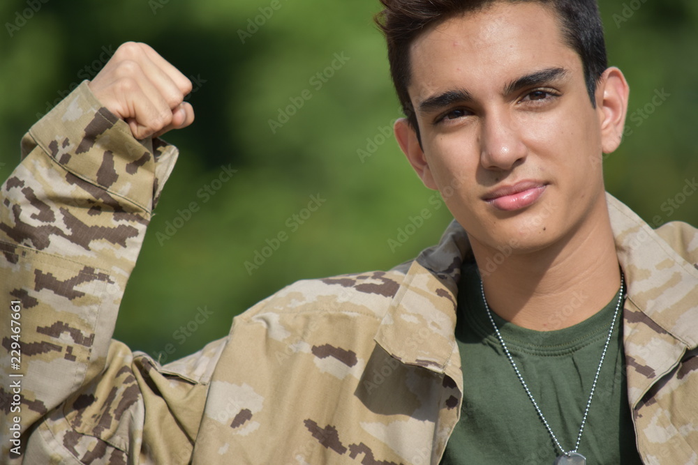 Muscular Male Soldier