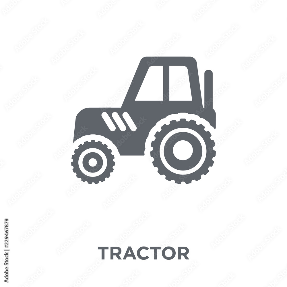 Tractor icon from Agriculture, Farming and Gardening collection. Tractor icon from Agriculture, Farming and Gardening collection.