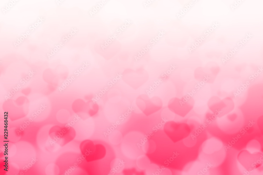 HEART SHAPE BOKEH BACKGROUND FOR GREETING CARD ON VALENTINE DAY OR WEDDING DAY