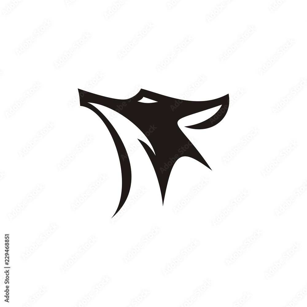 wolf head logo. simple wolf silhouette head logo. wolf head logo. simple wolf silhouette head logo.