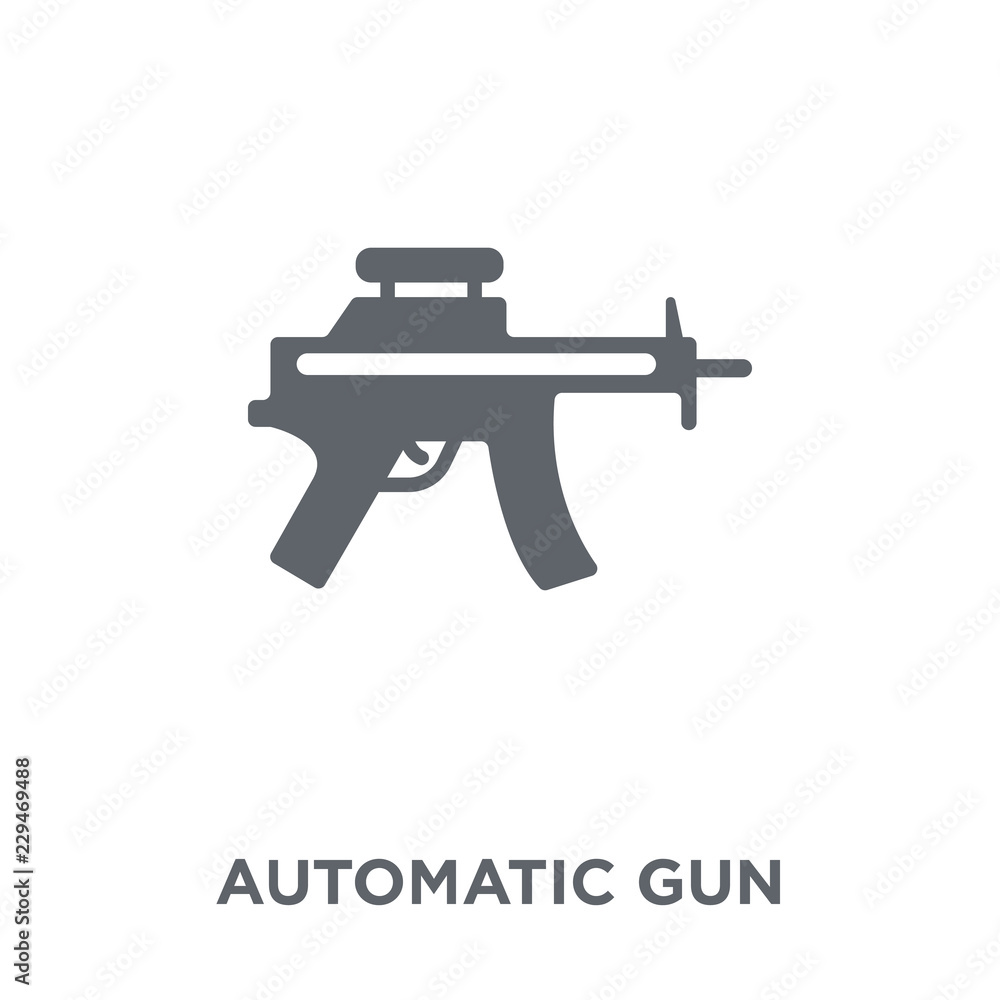 Automatic Gun icon from Army collection. Automatic Gun icon from Army collection.