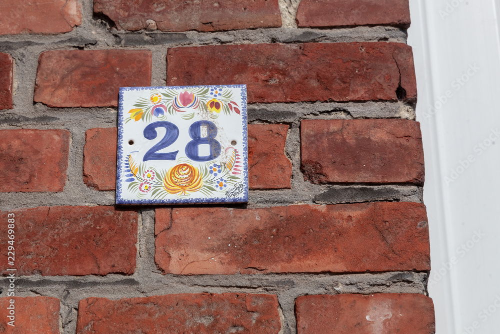 House numbers from France, Belguim, Sweden, Denmark, Finland and St Petersburg