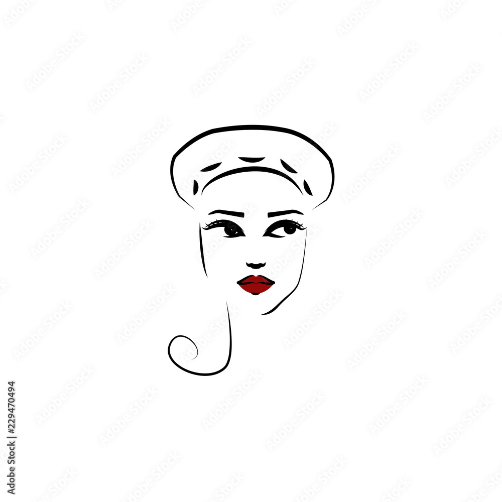 Beret hat, girl icon. Element of beautiful girl in a hat icon for mobile concept and web apps. Thin lin Beret hat, girl icon can be used for web and mobile Beret hat, girl icon. Element of beautiful girl in a hat icon for mobile concept and web apps. Thin lin Beret hat, girl icon can be used for web and mobile